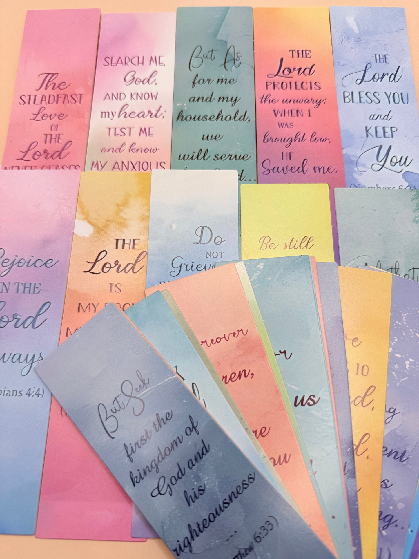 Inspirational Christian Bible Verse Bookmark Set