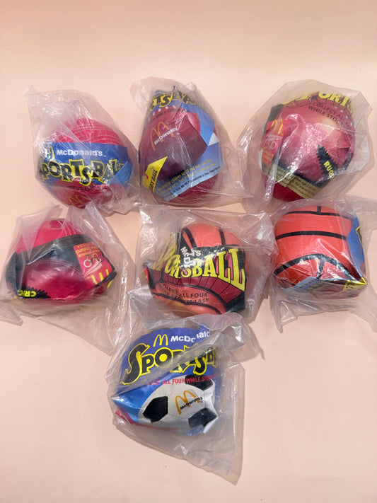 Vintage McDonald’s Sports Balls Collectible Toy Set (1992)