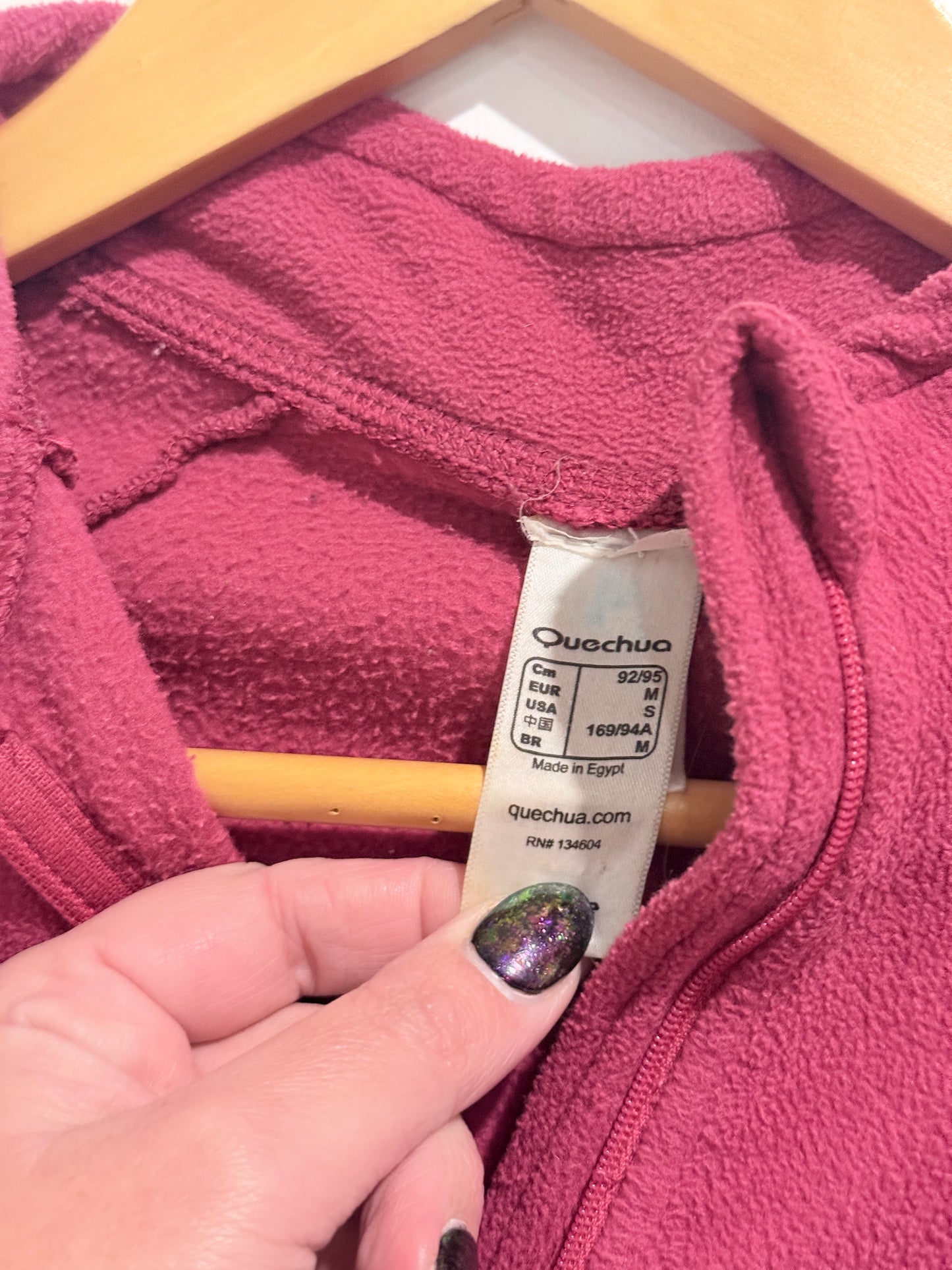 Quechua Quarter-zip Hiking Fleece Jumper Size M