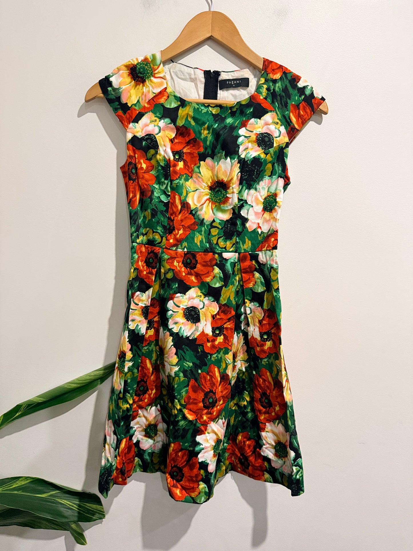 Pagani Floral Print Mini Dress Size 6