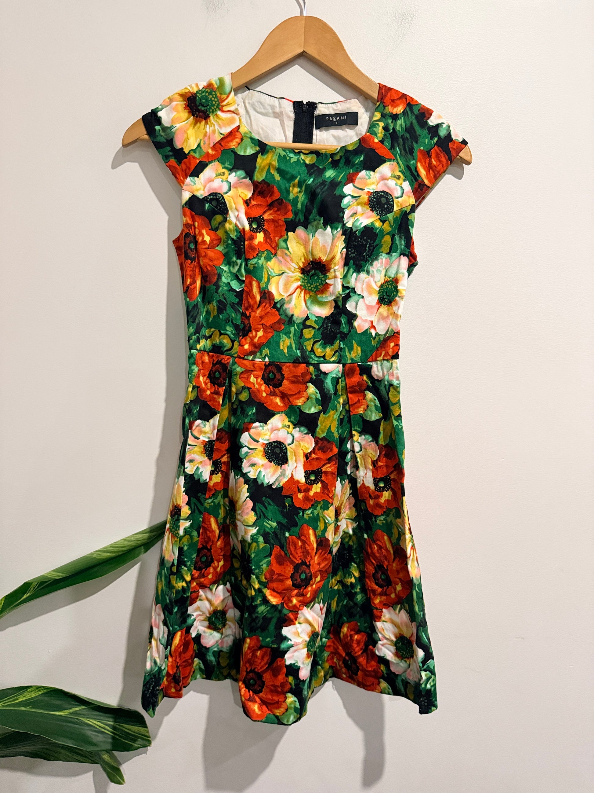 Pagani Floral Print Mini Dress Size 6