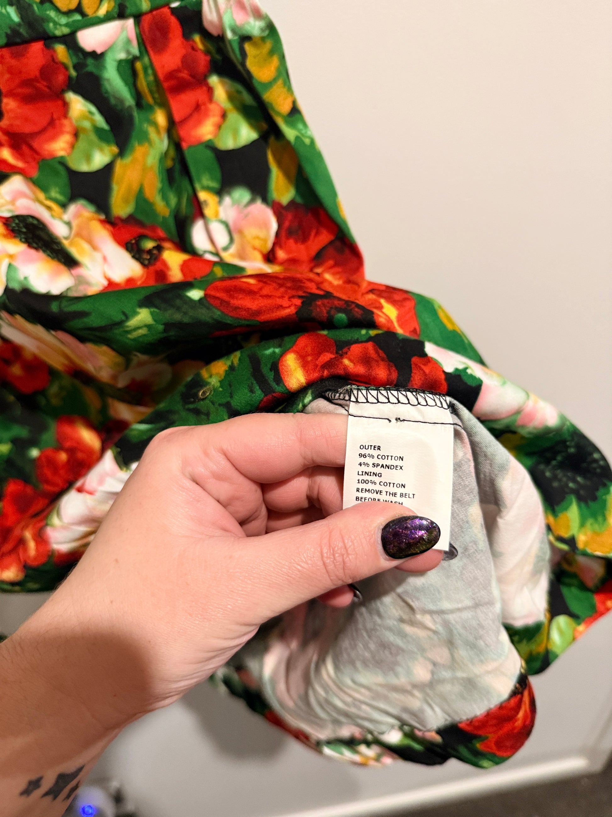 Pagani Floral Print Mini Dress Size 6