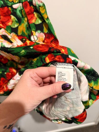 Pagani Floral Print Mini Dress Size 6