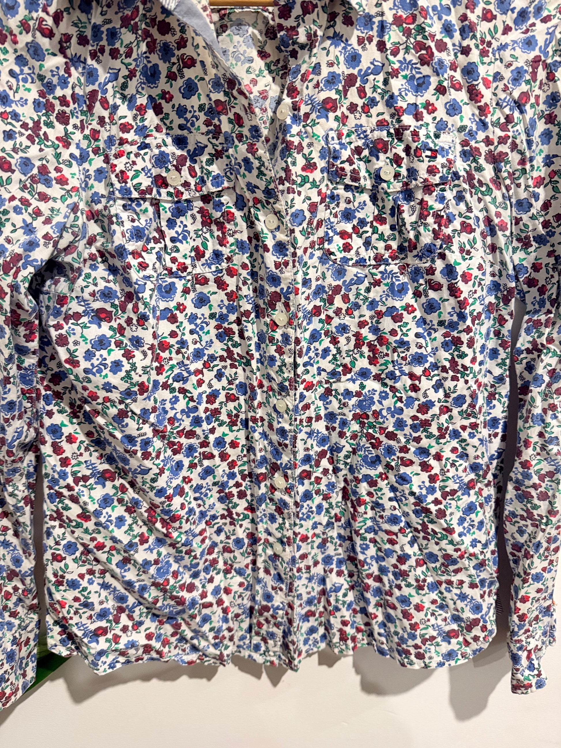 Tommy Hilfiger Floral Button-down Blouse Size M