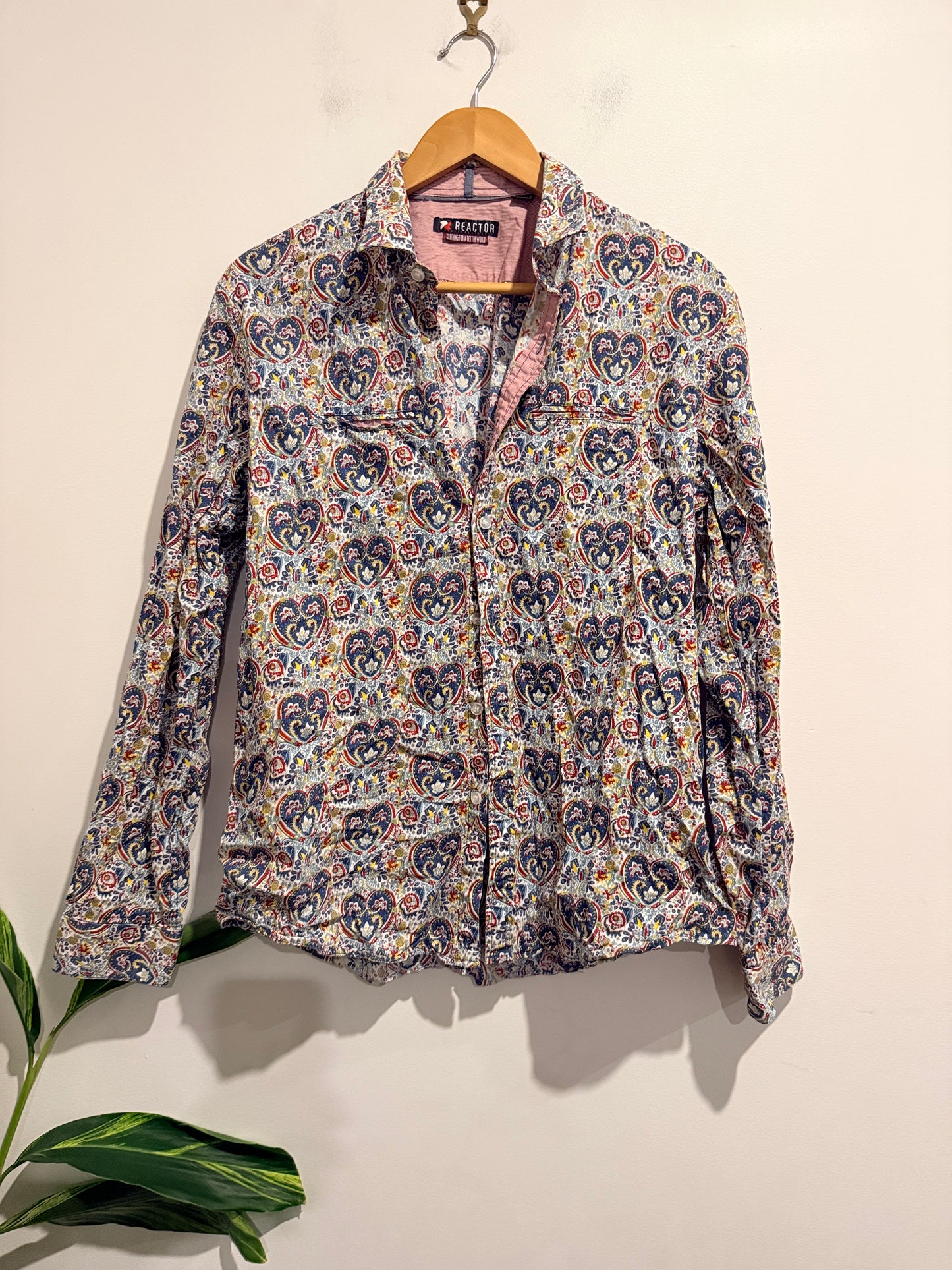 Reactor Multicolor Button-down Shirt Size L