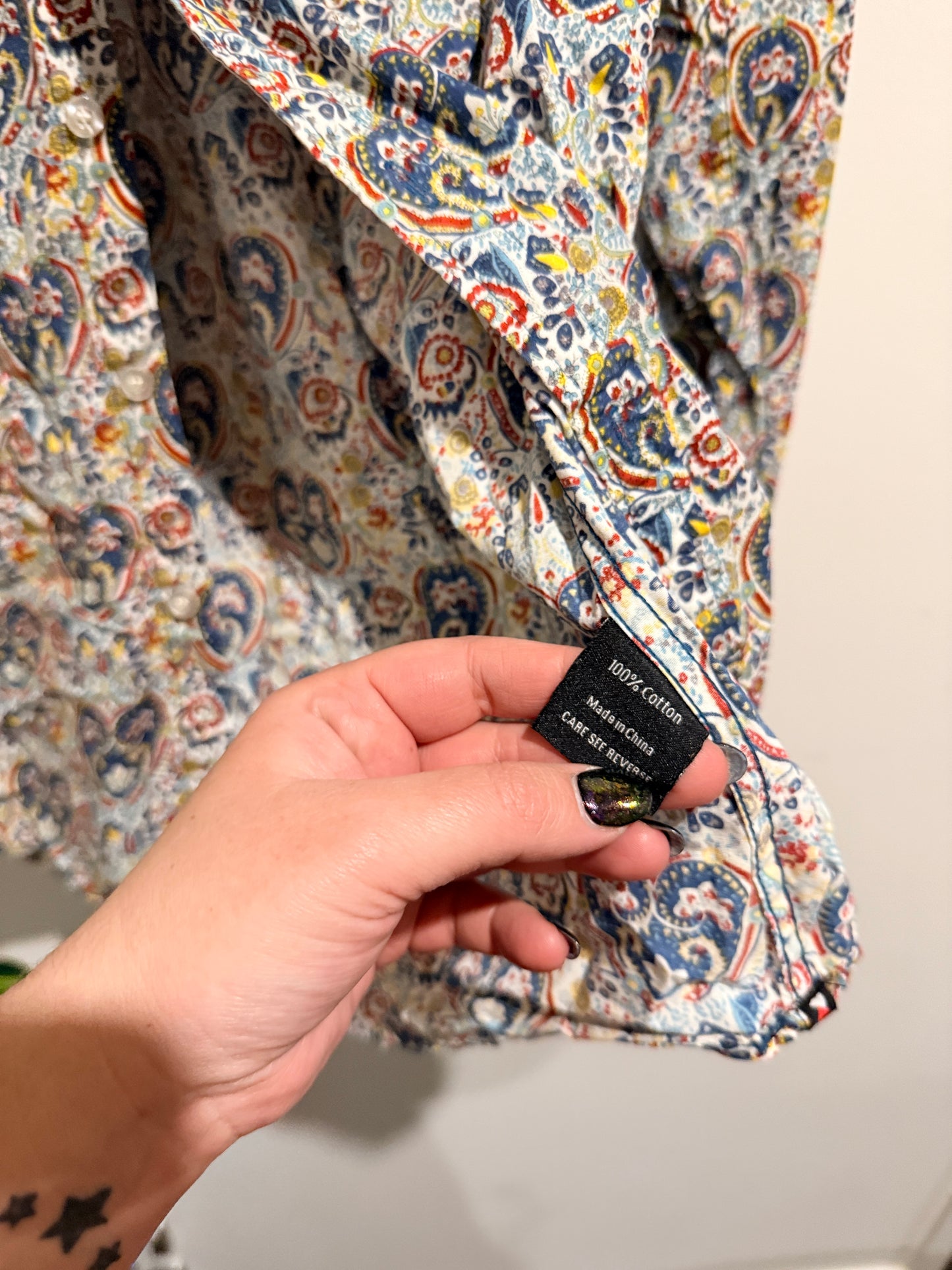 Reactor Multicolor Button-down Shirt Size L
