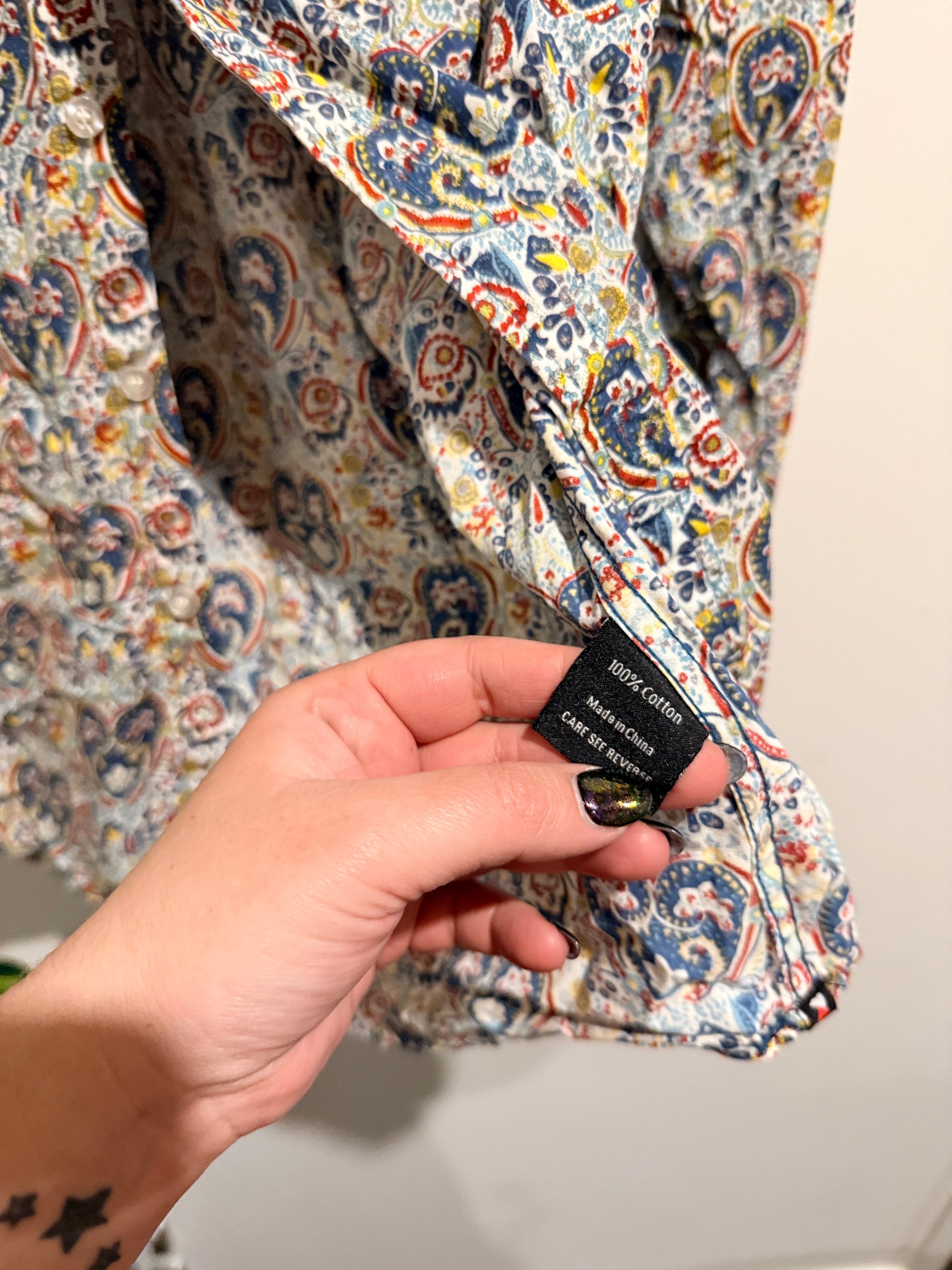 Reactor Multicolor Button-down Shirt Size L