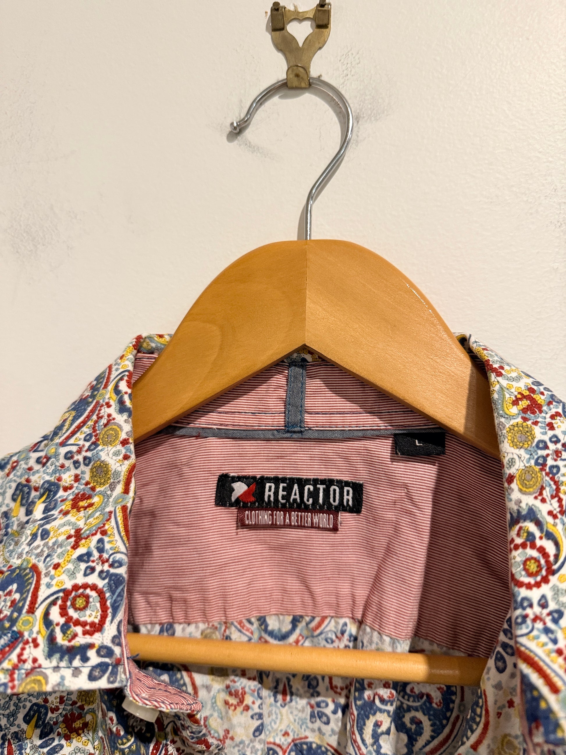 Reactor Multicolor Button-down Shirt Size L