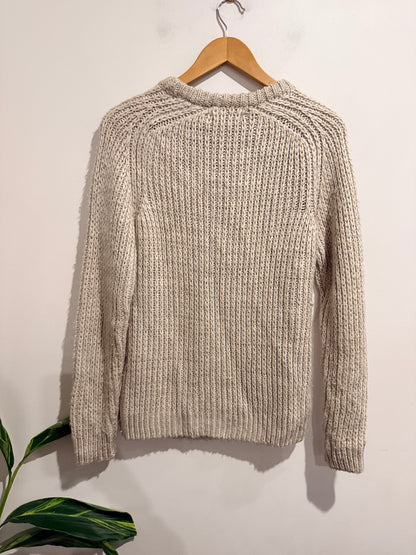 Asos Chunky Rib-stitch And Cable-knit Sweater Size U/Arm to U/Arm 46cm