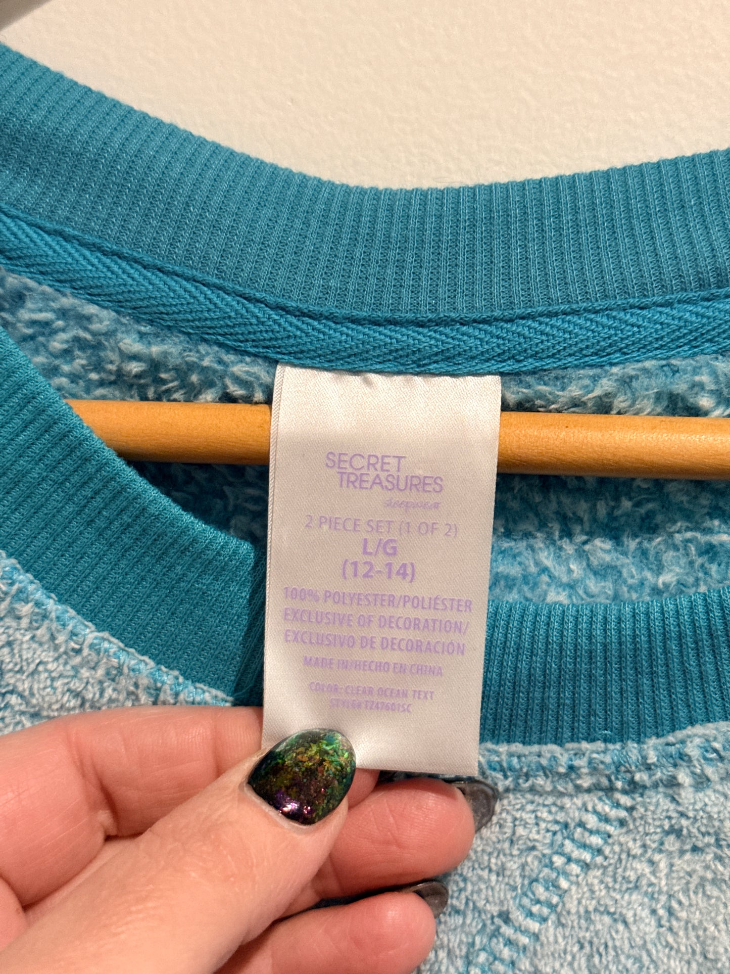 Secret Treasures Plush Fleece Sleep Top Size 12/14 | L/G