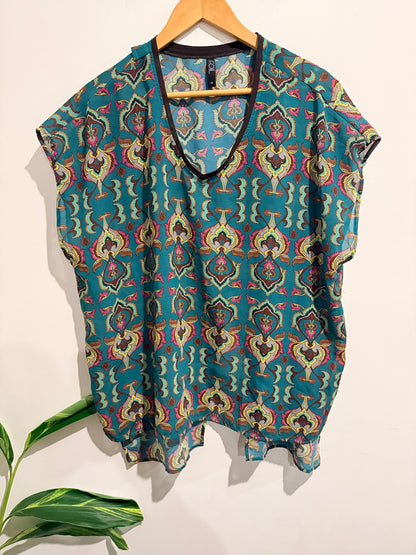 Foil Bohemian-style Printed Top Size 16