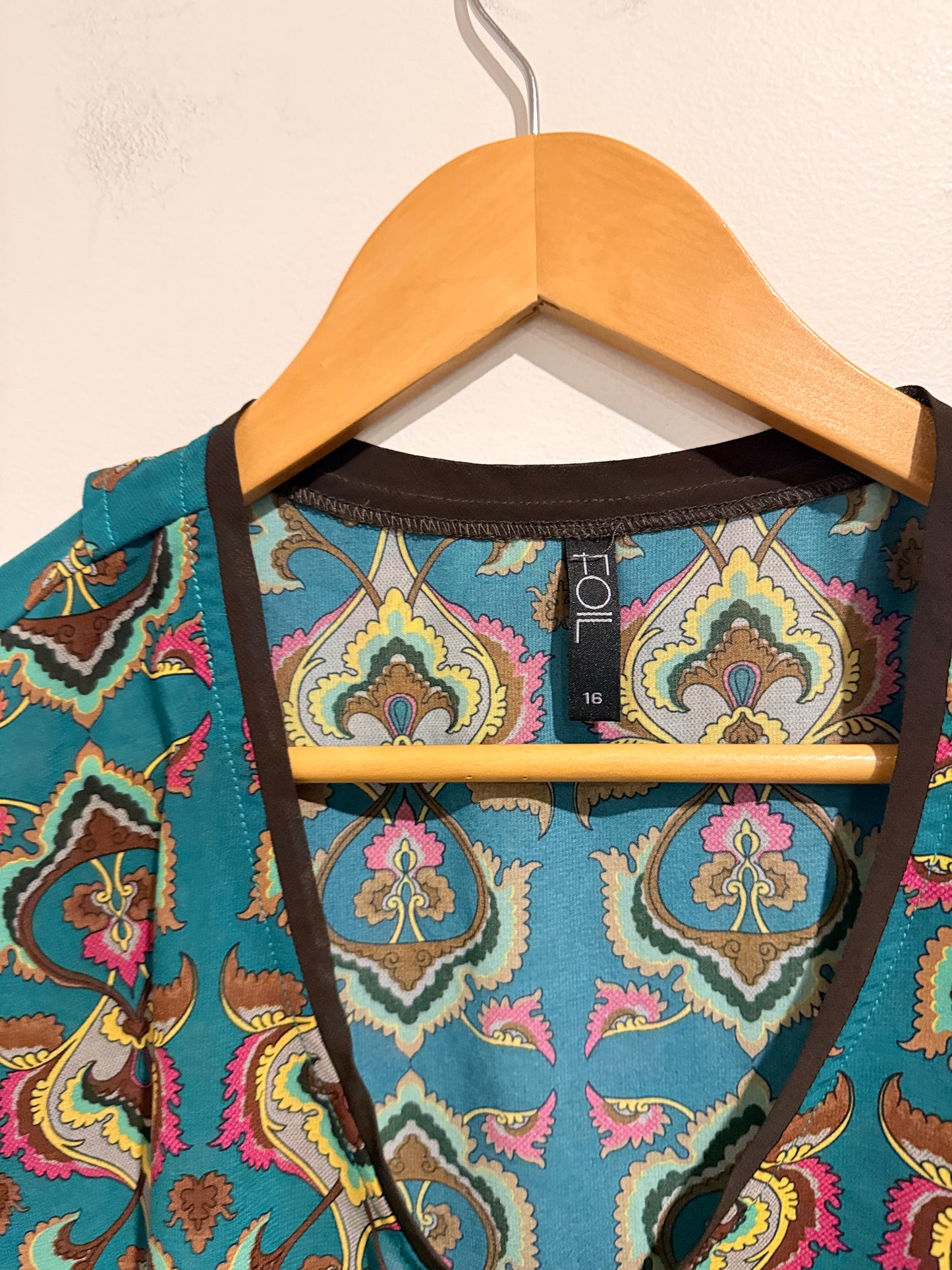 Foil Bohemian-style Printed Top Size 16