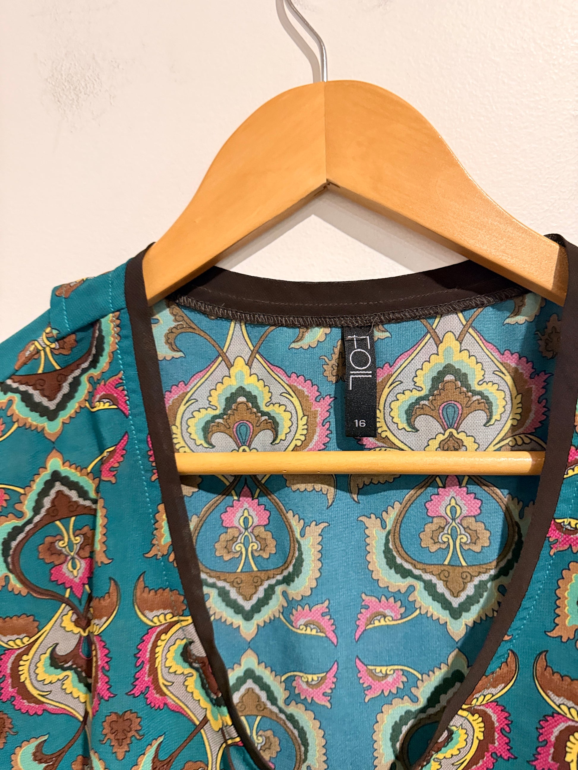 Foil Bohemian-style Printed Top Size 16