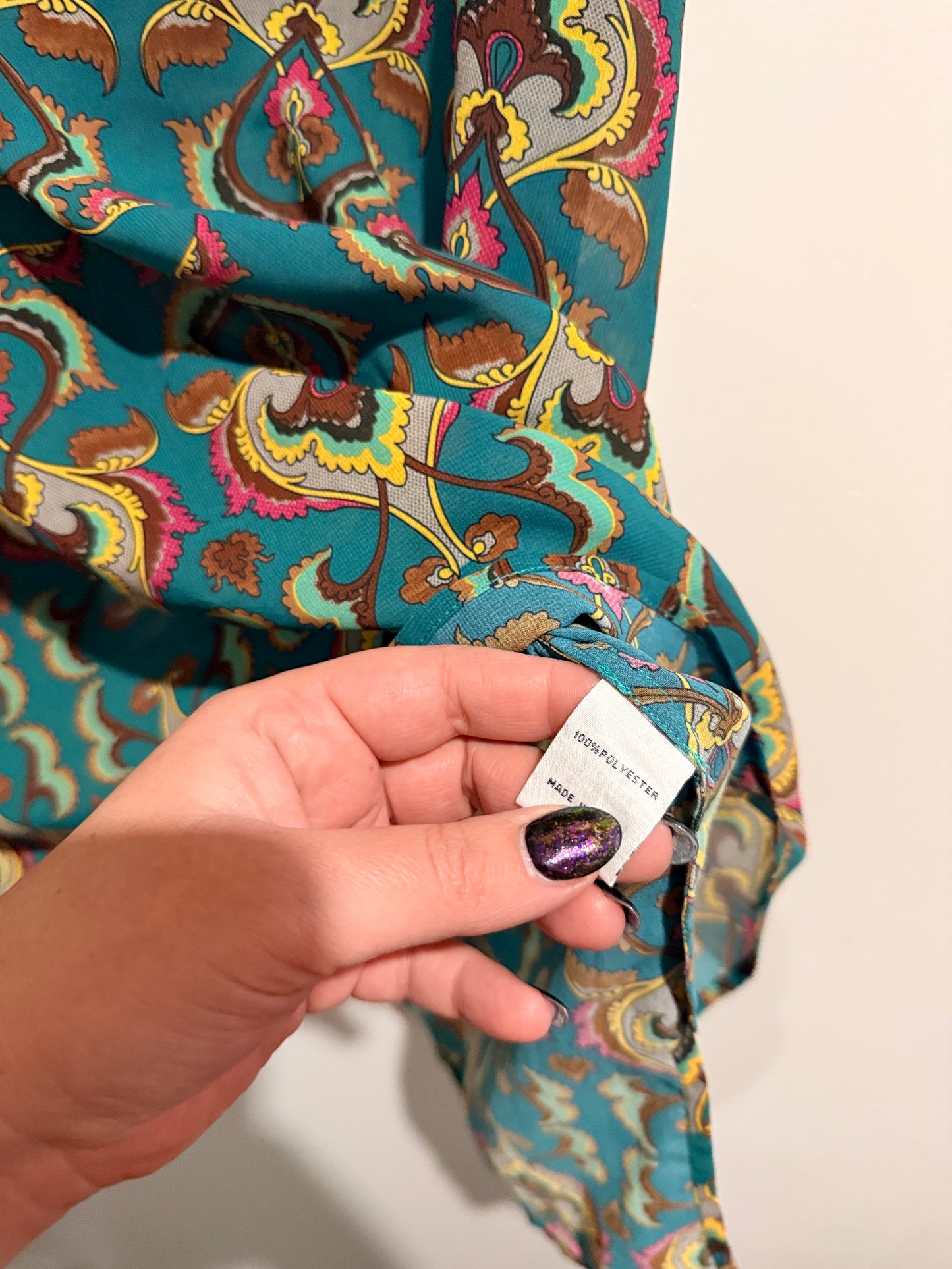 Foil Bohemian-style Printed Top Size 16