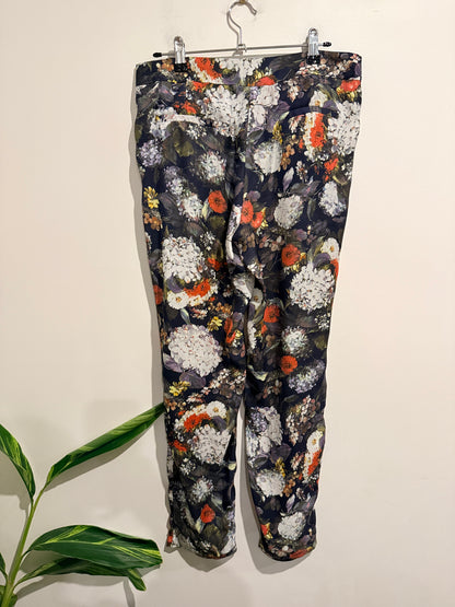 Multicoloured Floral Skinny Trousers Size Waist 80cm