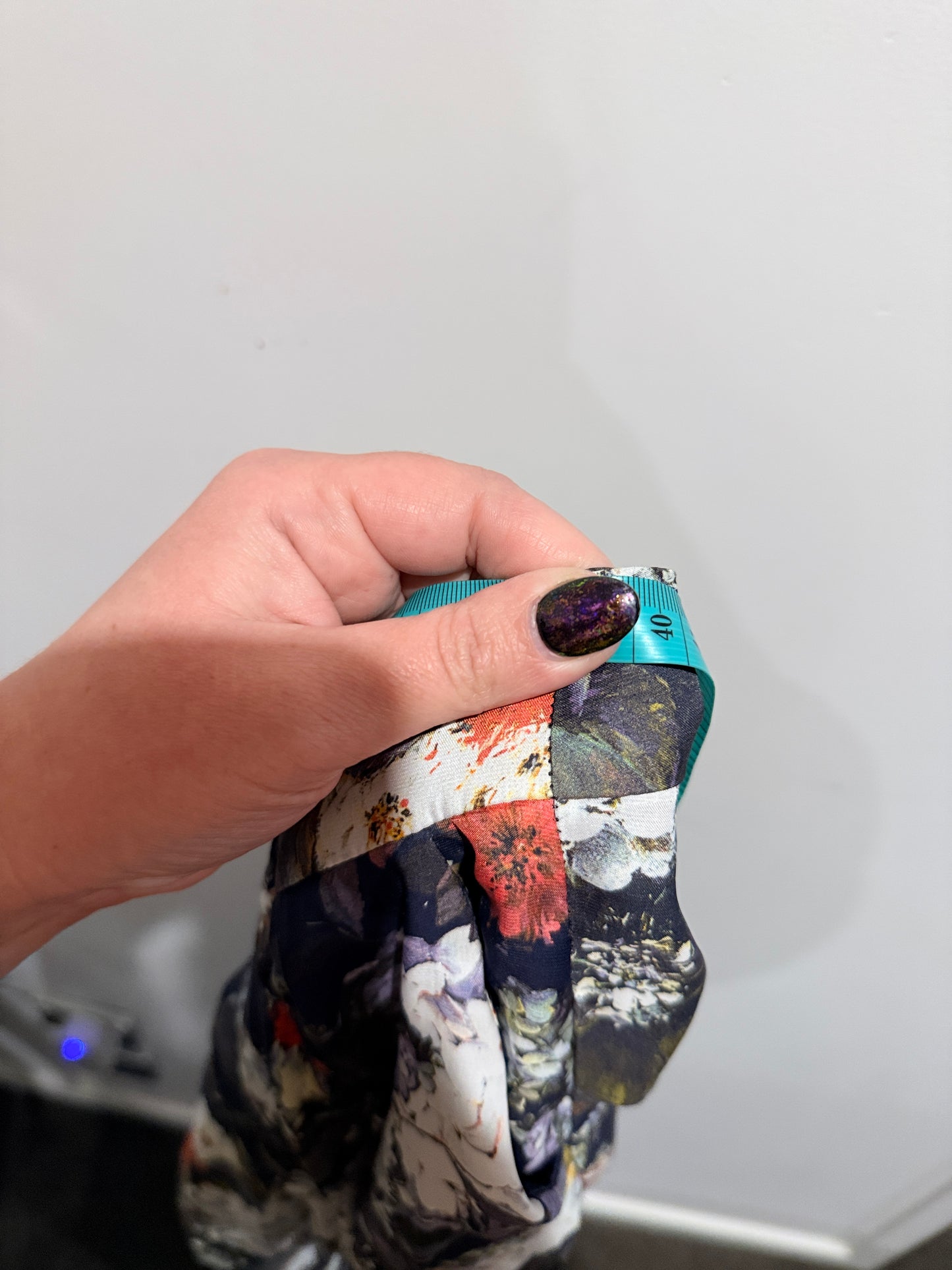Multicoloured Floral Skinny Trousers Size Waist 80cm