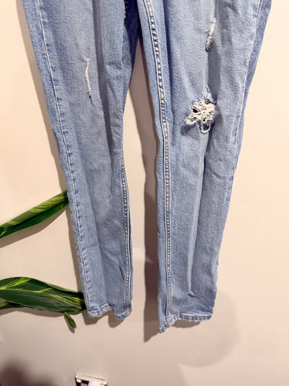 Distressed Straight-leg Jeans Size Waist 64cm