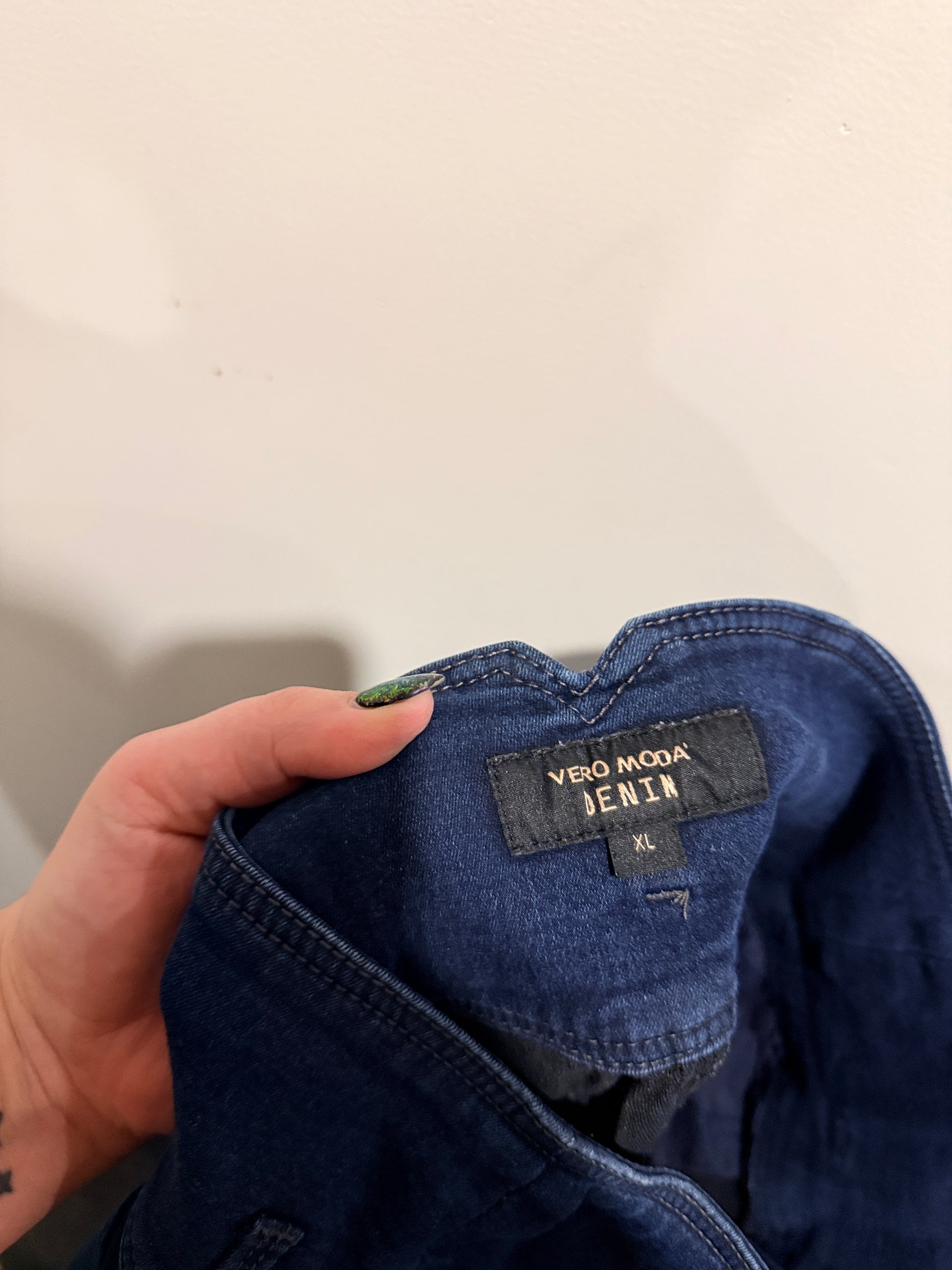 Vero Moda Dark Wash High-rise Skinny Jeans Size XL | Waist 76cm