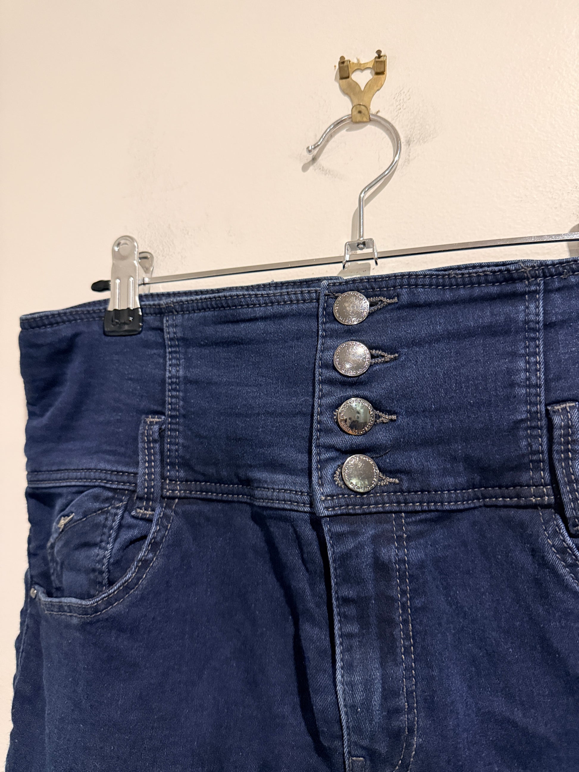 Vero Moda Dark Wash High-rise Skinny Jeans Size XL | Waist 76cm