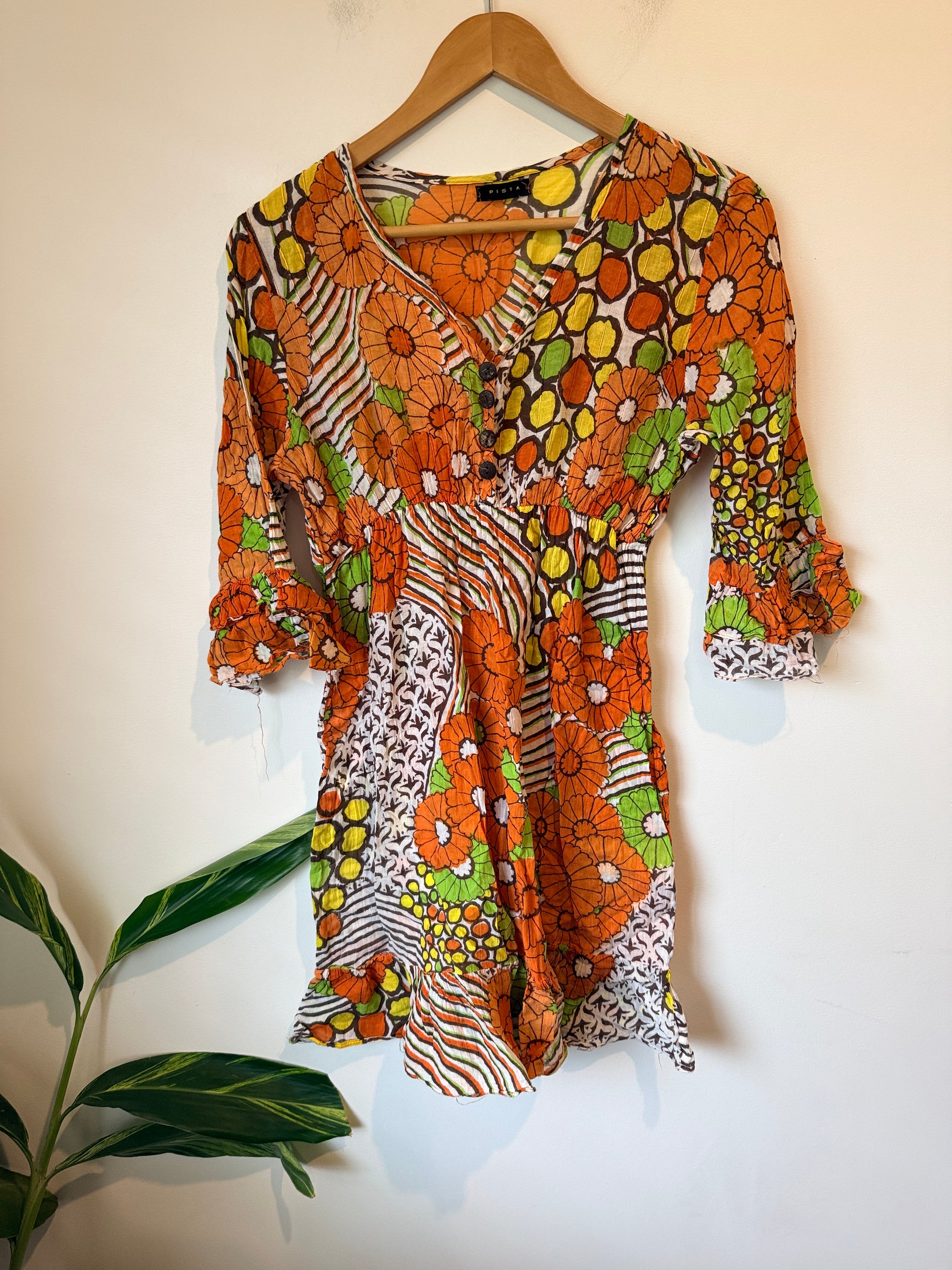 Pista Retro Style Mini Dress Size U/Arm to U/Arm 44cm