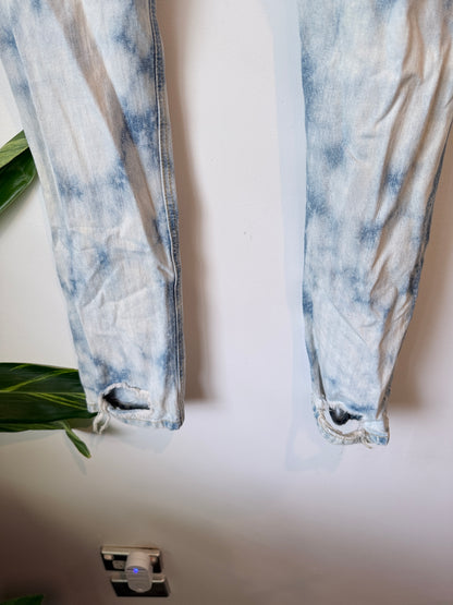 Forever 21 Men Skinny Acid-wash Distressed Denim Jeans Size 29