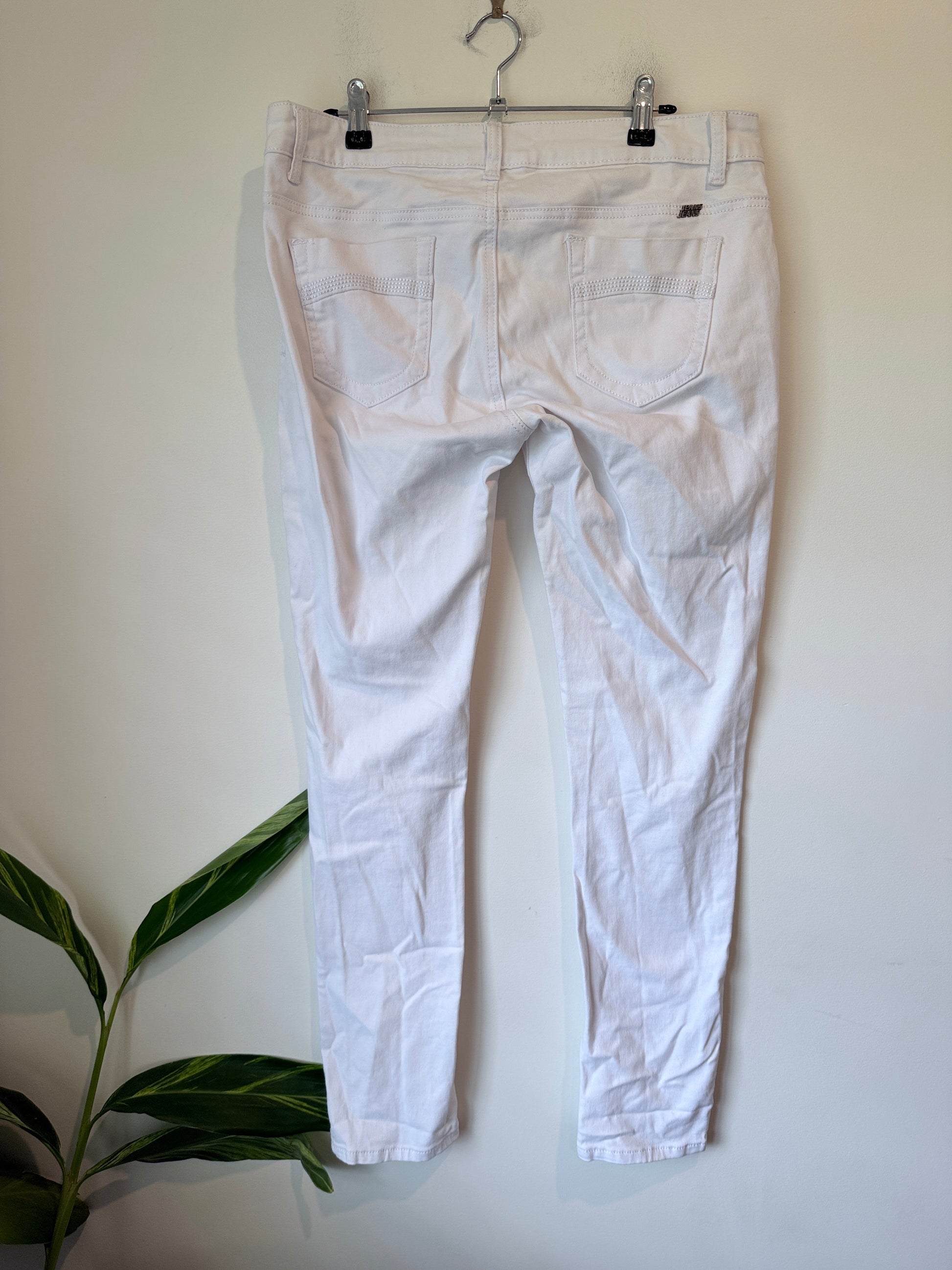 White Skinny Jeans Size 34 | U/Arm to U/Arm 86cm