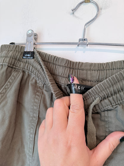 H & H Drawstring Cargo Pants Size 12
