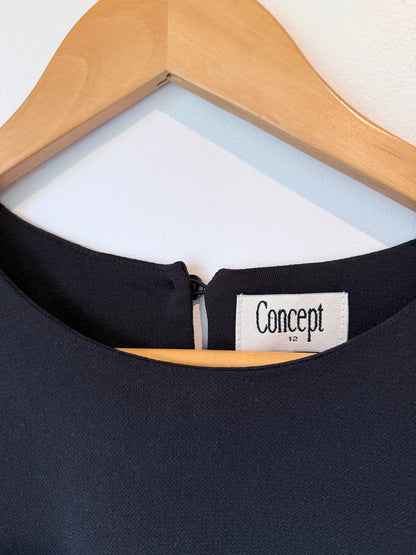 Concept Chiffon Hem Long-sleeve Top Size 12