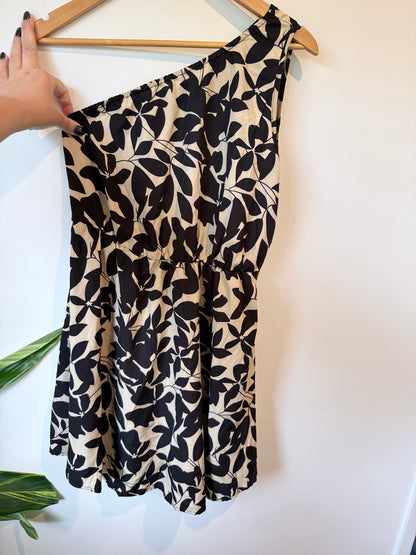 Shein Floral Print Asymmetrical Short Dress Size L