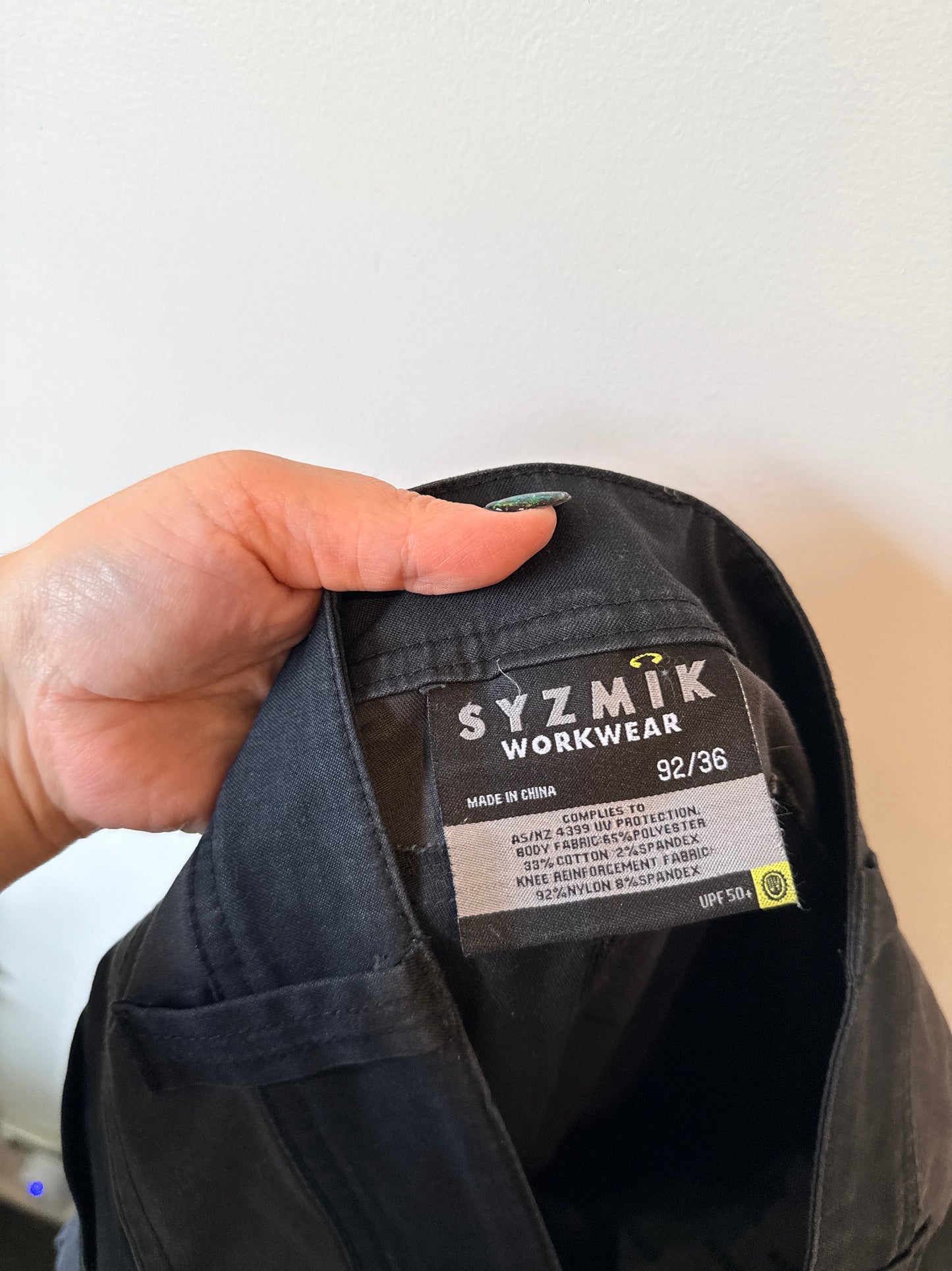 Syzmik UPF 50+ Cargo Work Pants Size 92/36