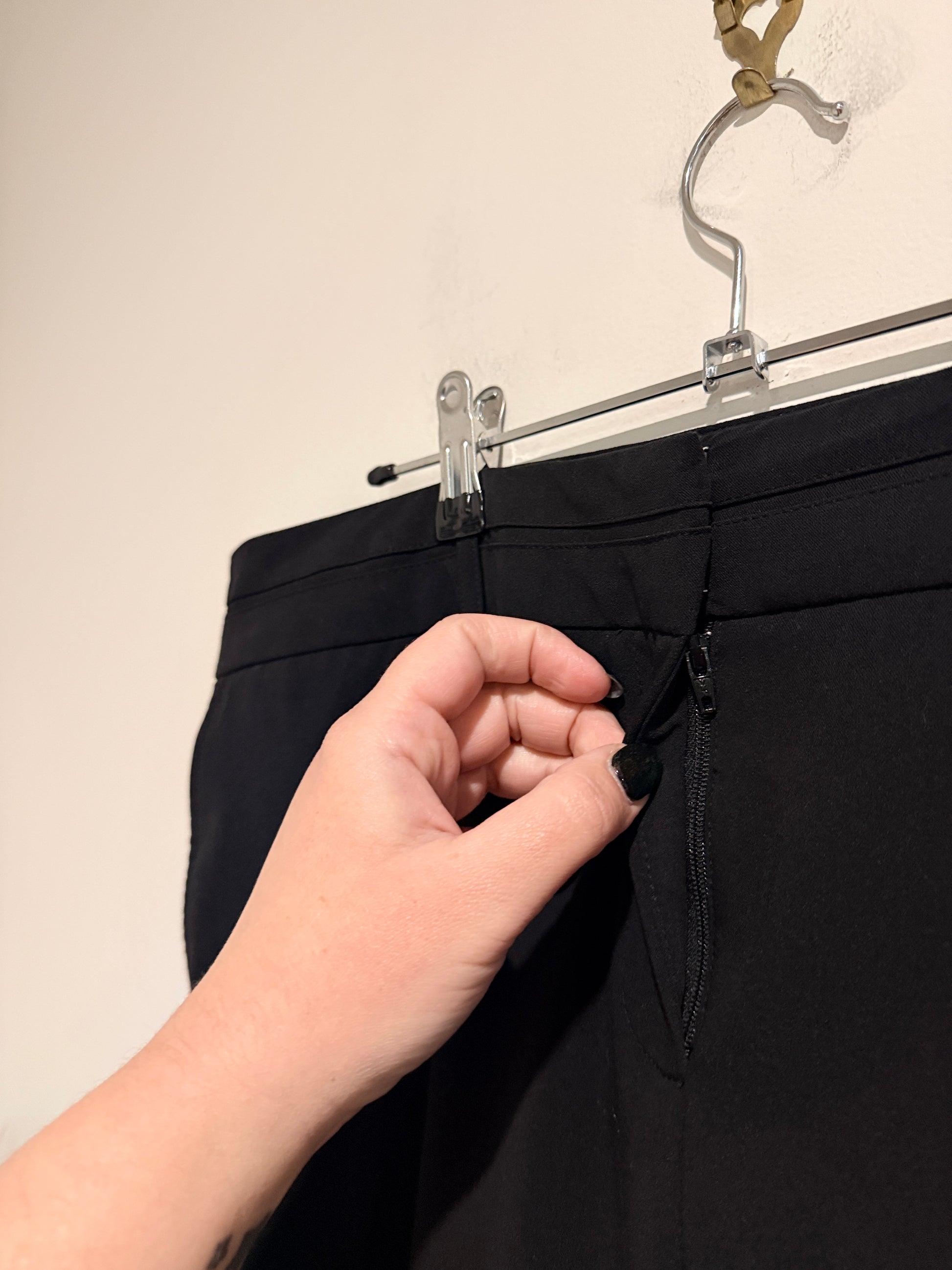 Oliver Black Tapered Trousers Size 12