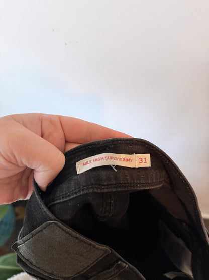 Levi Strauss High-rise Black Skinny Jeans Size 31