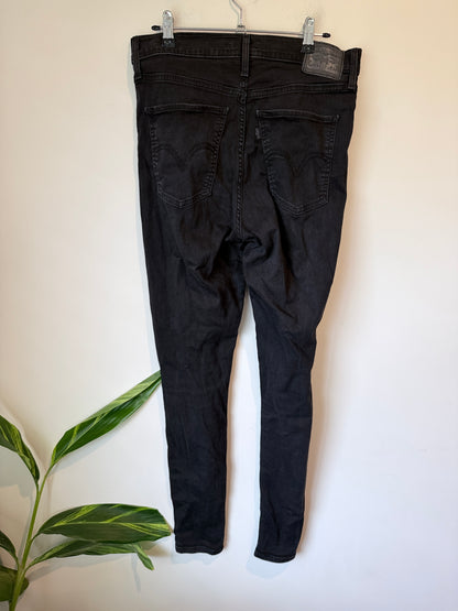 Levi Strauss High-rise Black Skinny Jeans Size 31