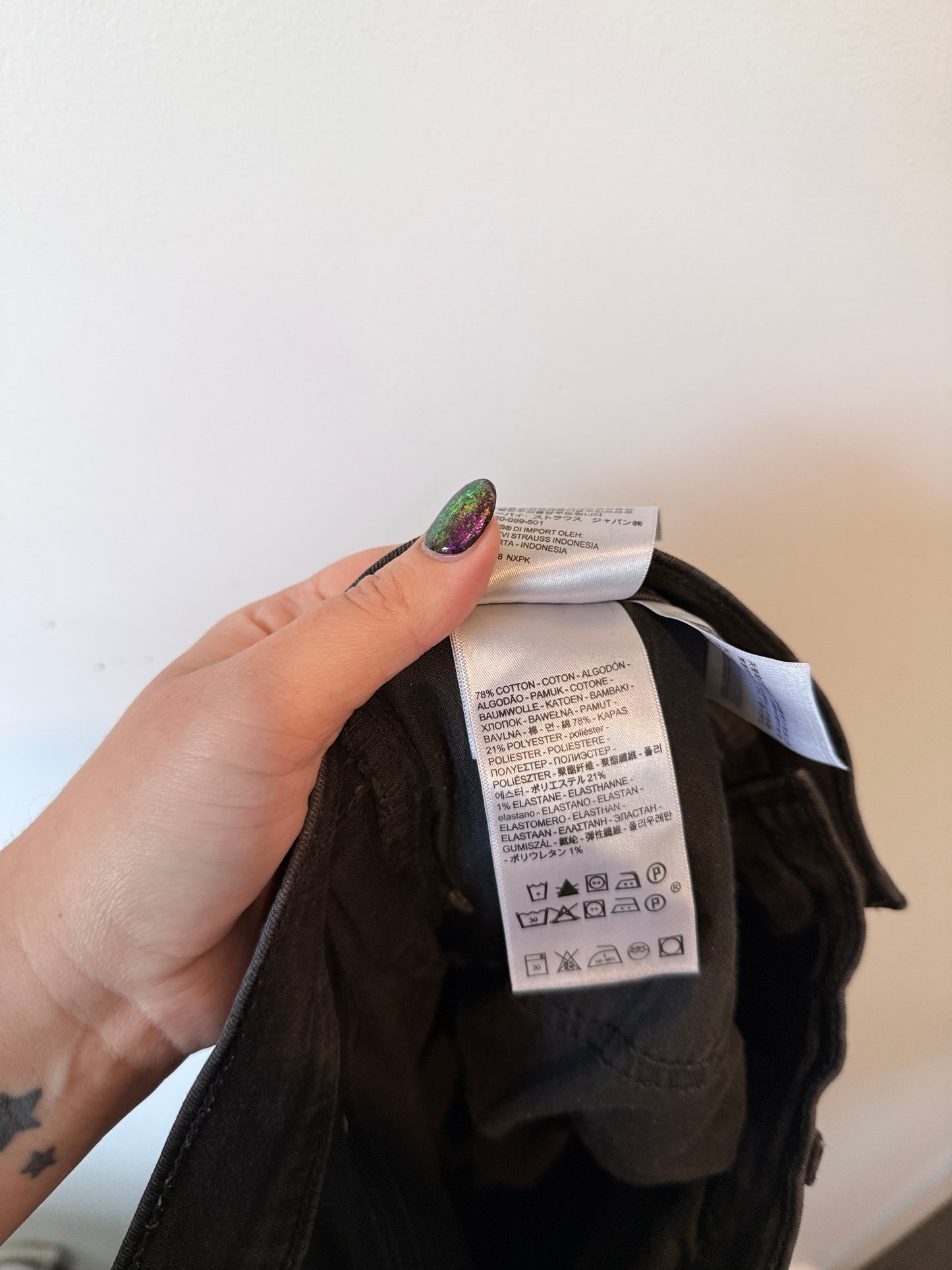 Levi Strauss High-rise Black Skinny Jeans Size 31