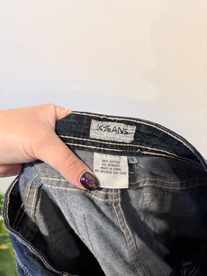 K-jeans Dark Wash Blue Denim Jeans Size 16 | Waist 98cm