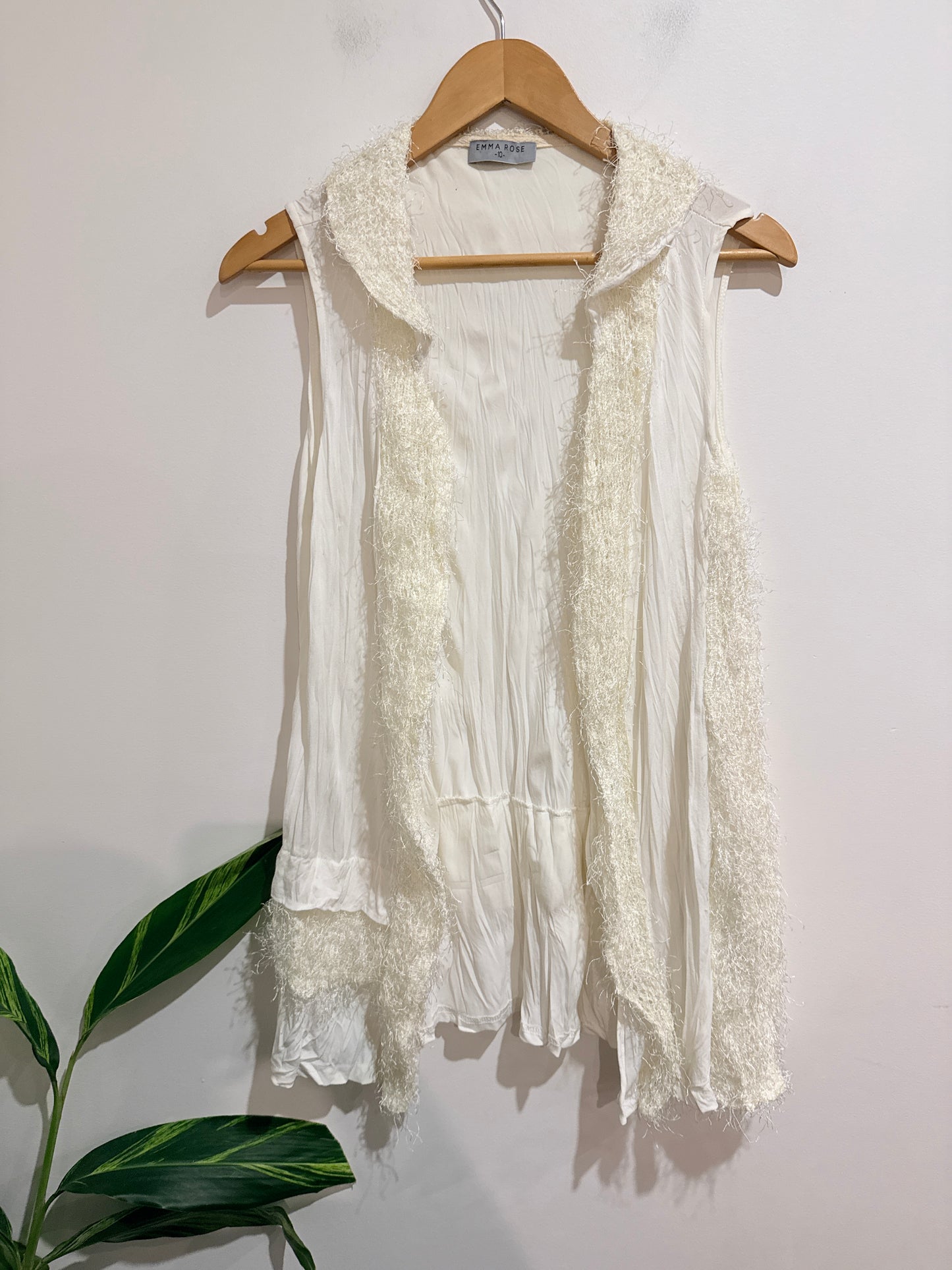 Emma Rose Bohemian Sleeveless Vest Size 10