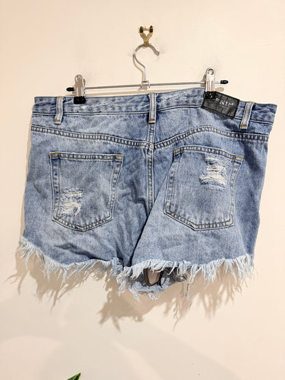 Glassons Distressed Denim Shorts Size 16