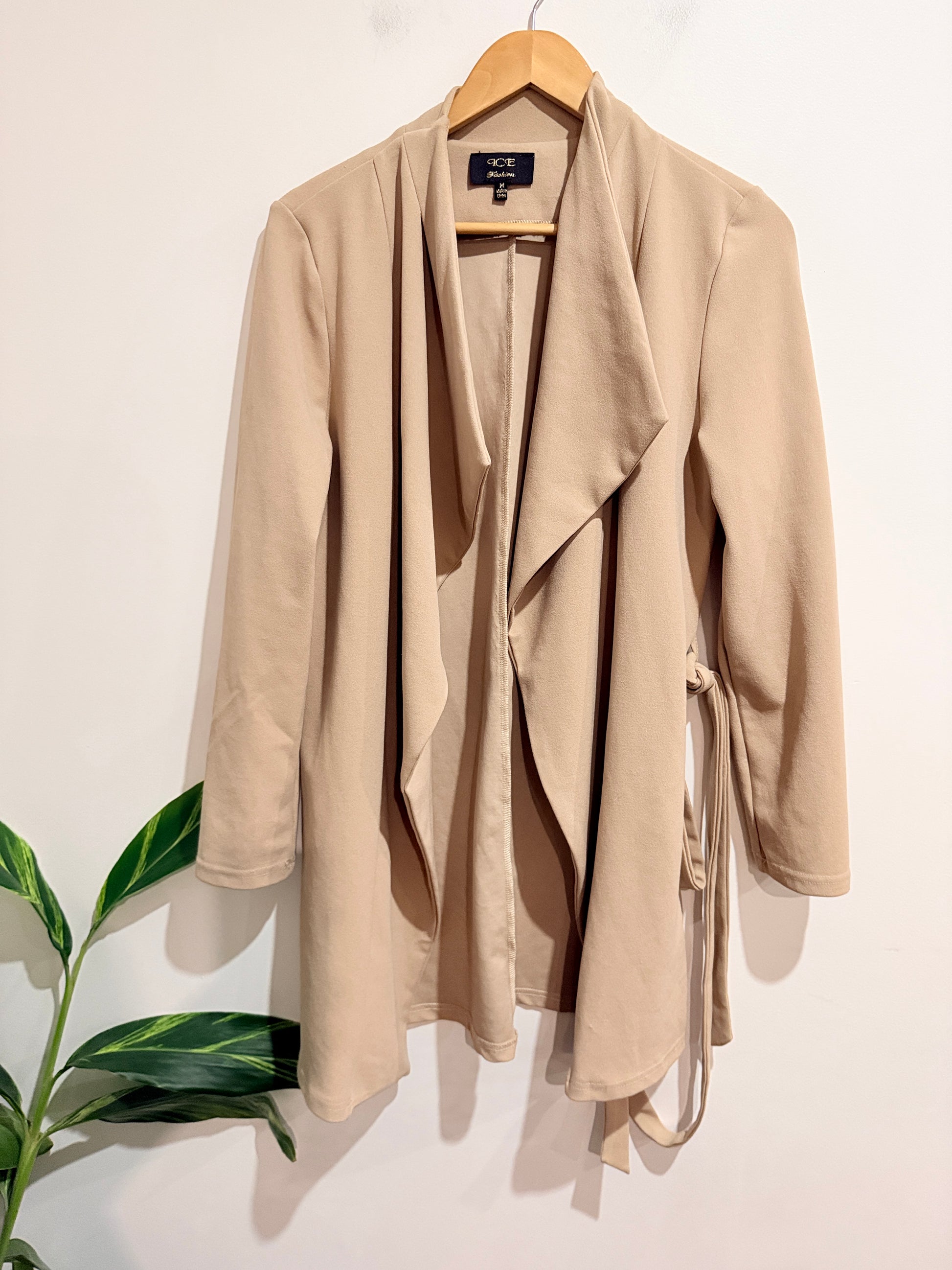 Ice Drape-front Cardigan Size M