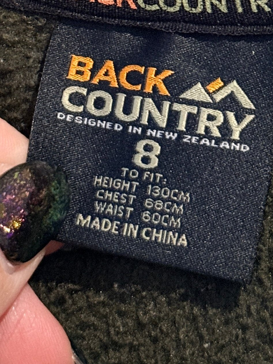 Back Country (NZ Made) 1/4 Zip Sweatshirt Size 8