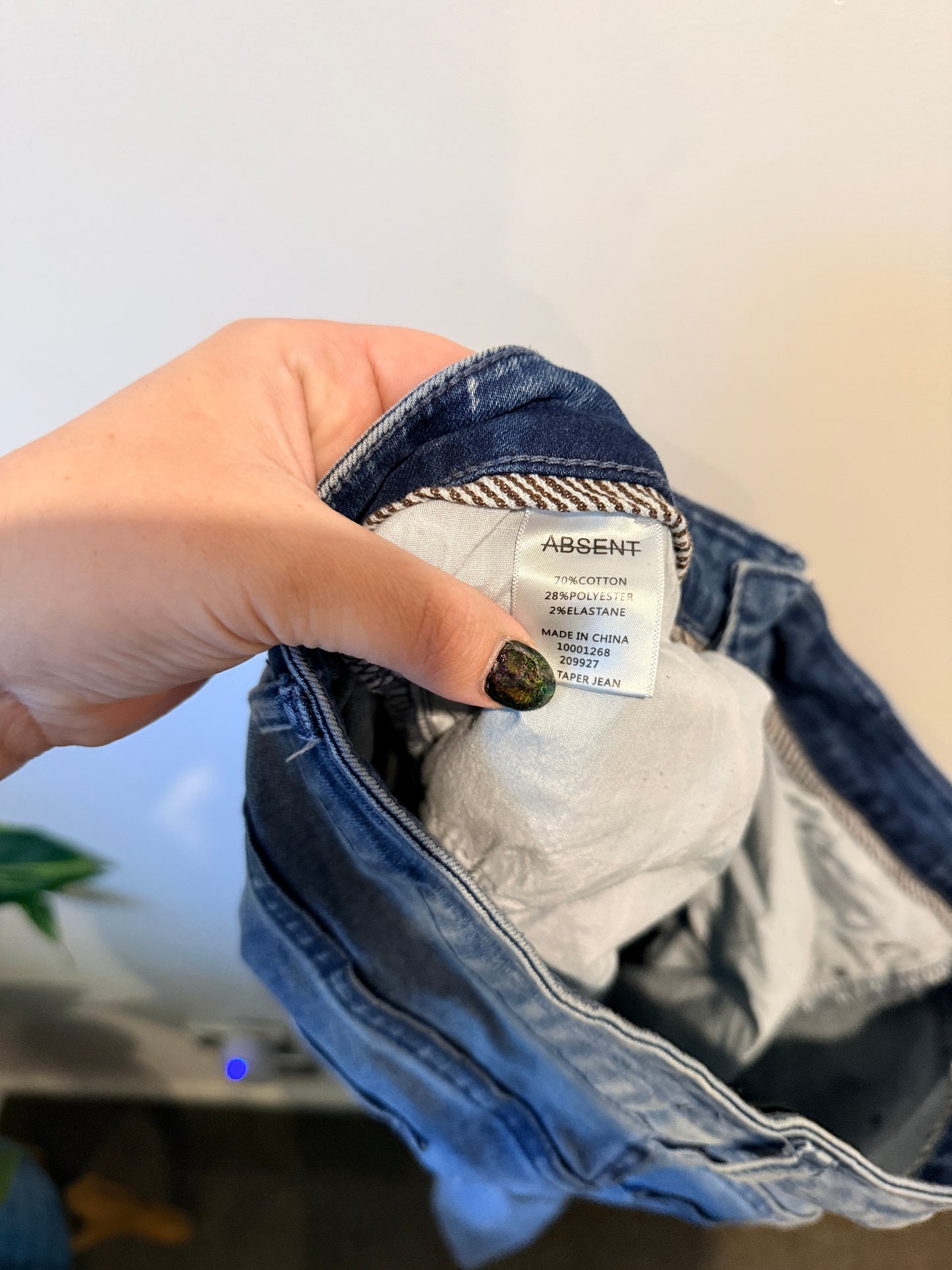 Absent Acid Wash Skinny Jeans Size 34