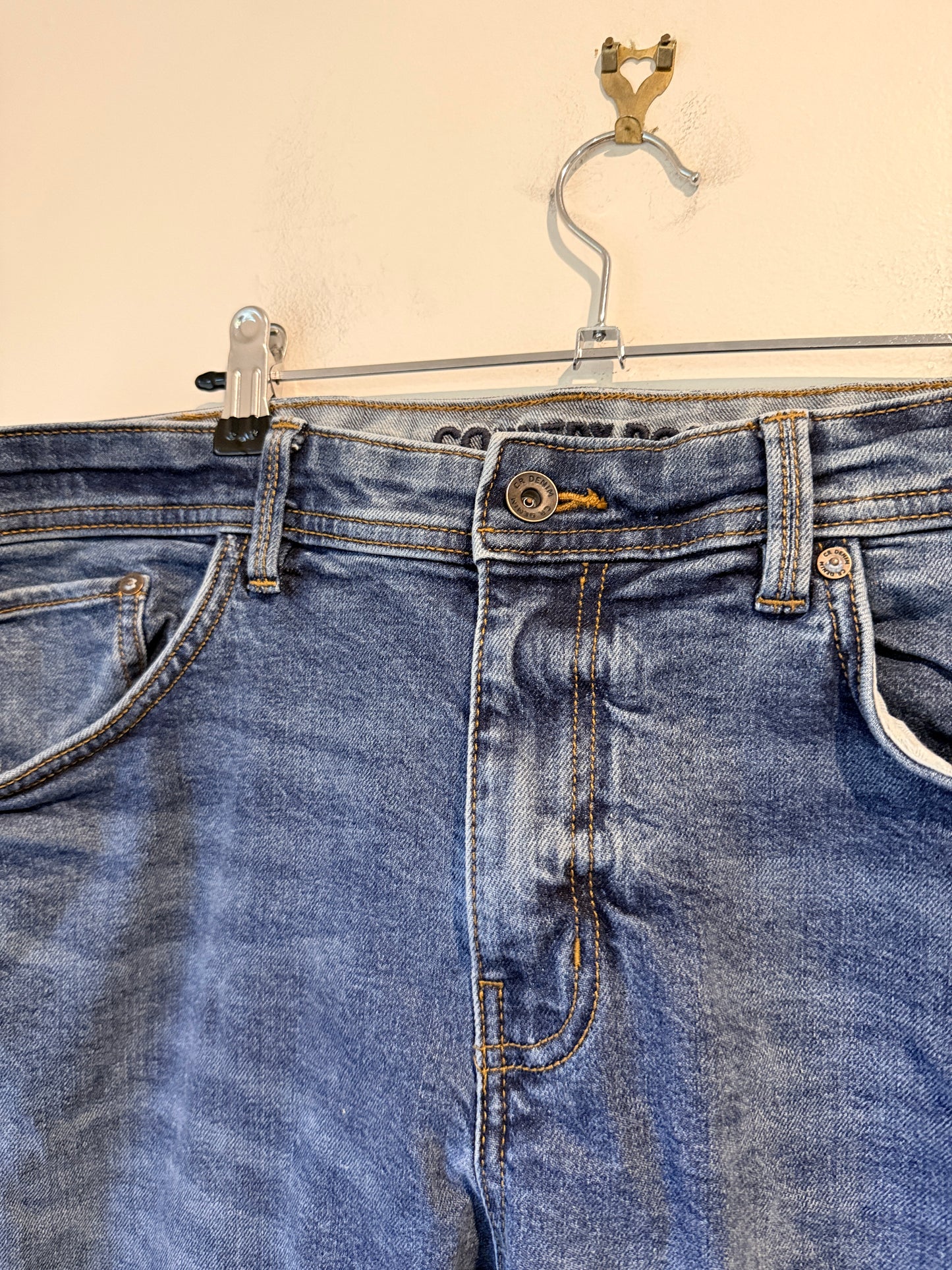 Country Road Straight-fit Blue Denim Jeans Size 36x33