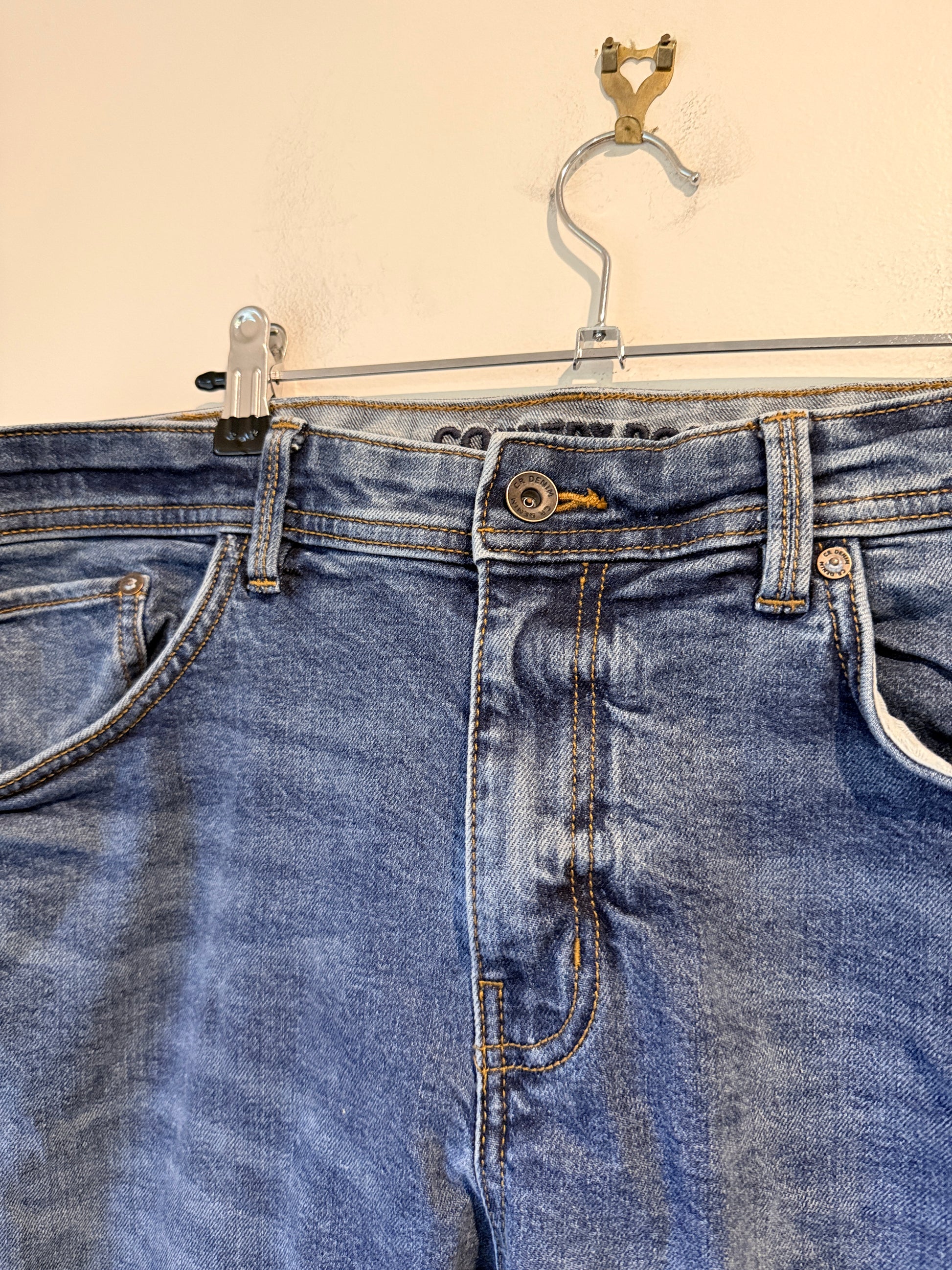 Country Road Straight-fit Blue Denim Jeans Size 36x33