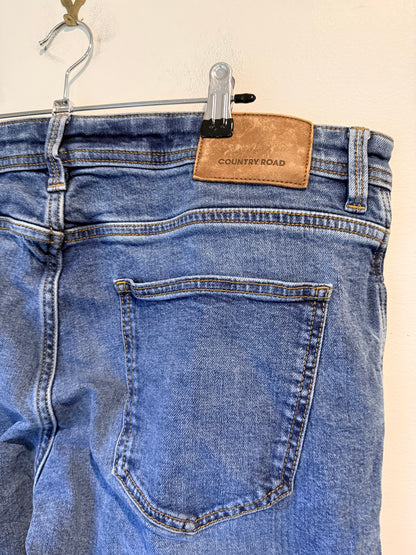 Country Road Straight-fit Blue Denim Jeans Size 36x33