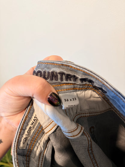 Country Road Straight-fit Blue Denim Jeans Size 36x33