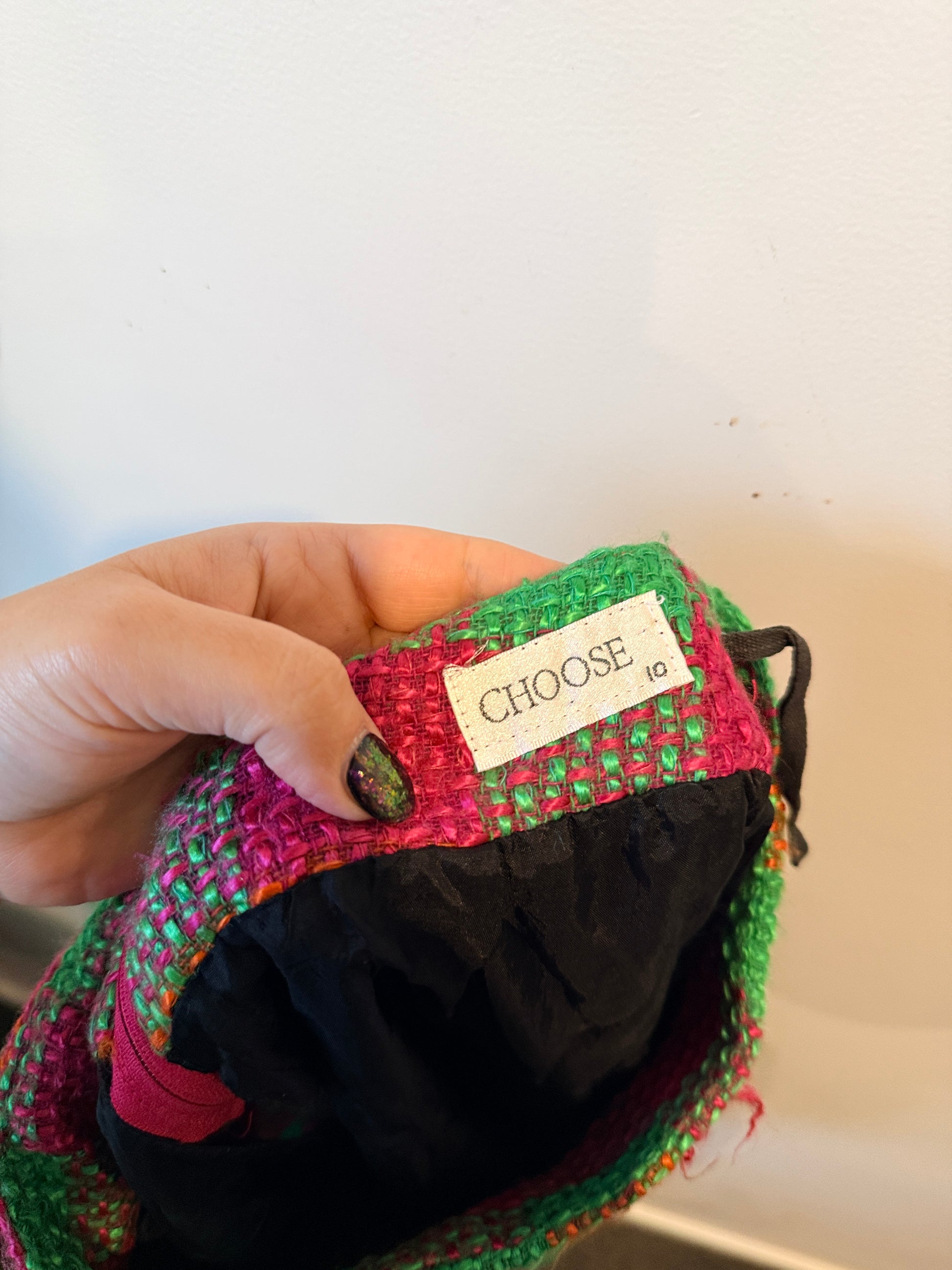 Choose Checkered Plaid Mini Skirt. Size 10 | Waist 66cm
