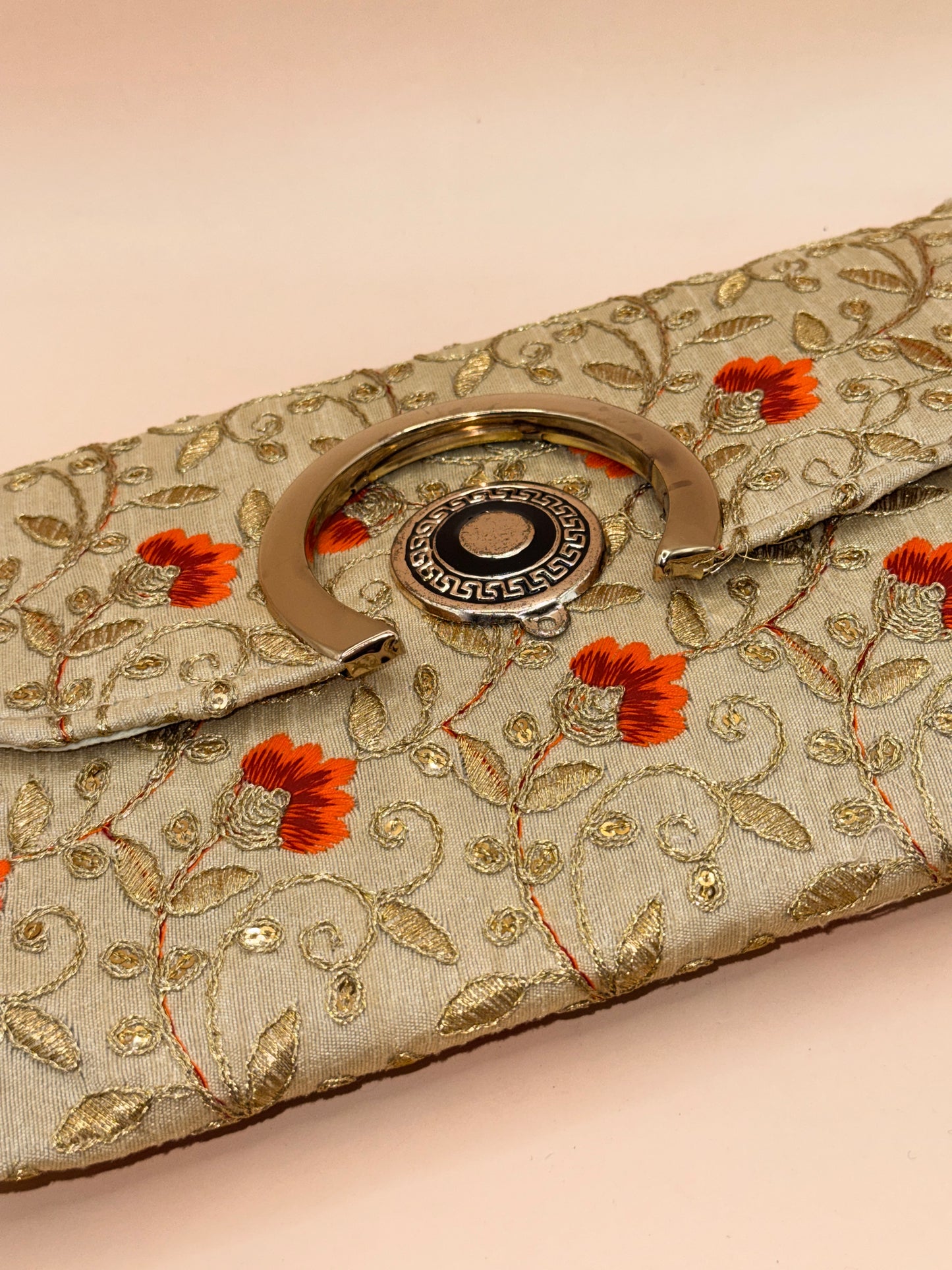 Sanskriti Art World Rajasthani Jaipuri Ethnic Embroidered Clutch