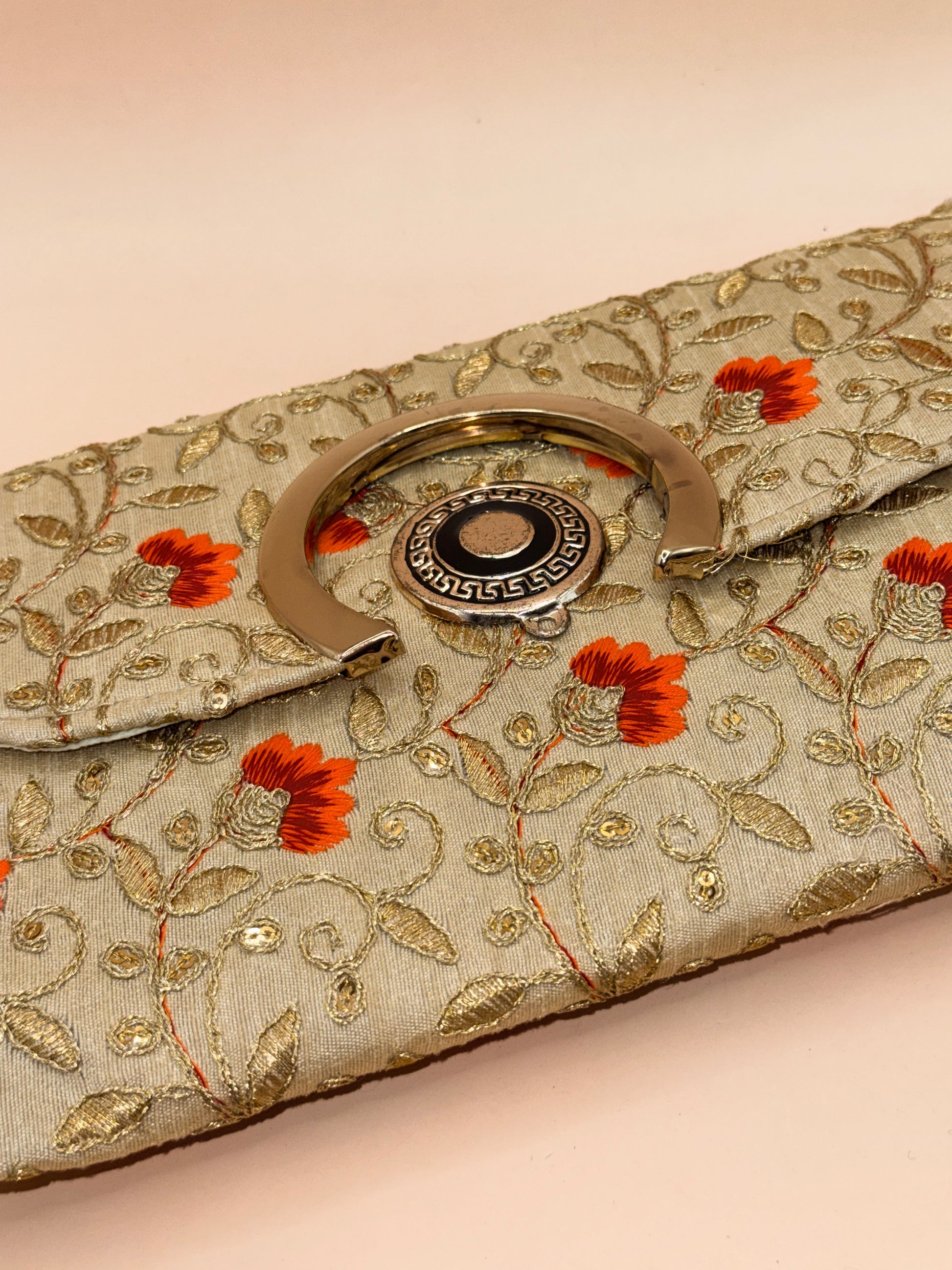 Sanskriti Art World Rajasthani Jaipuri Ethnic Embroidered Clutch