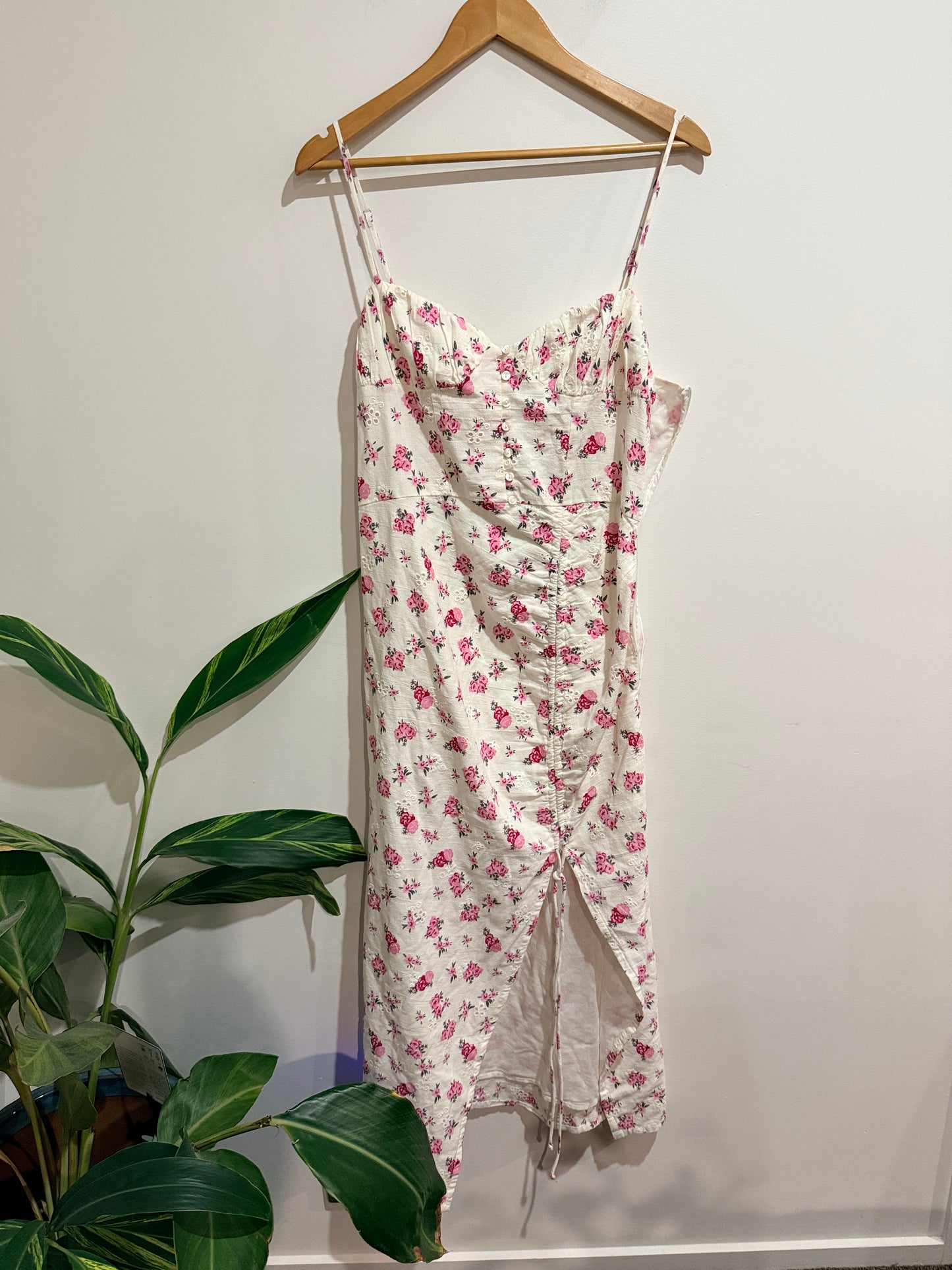 Zara Floral Midi Dress Size L