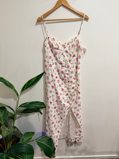 Zara Floral Midi Dress Size L