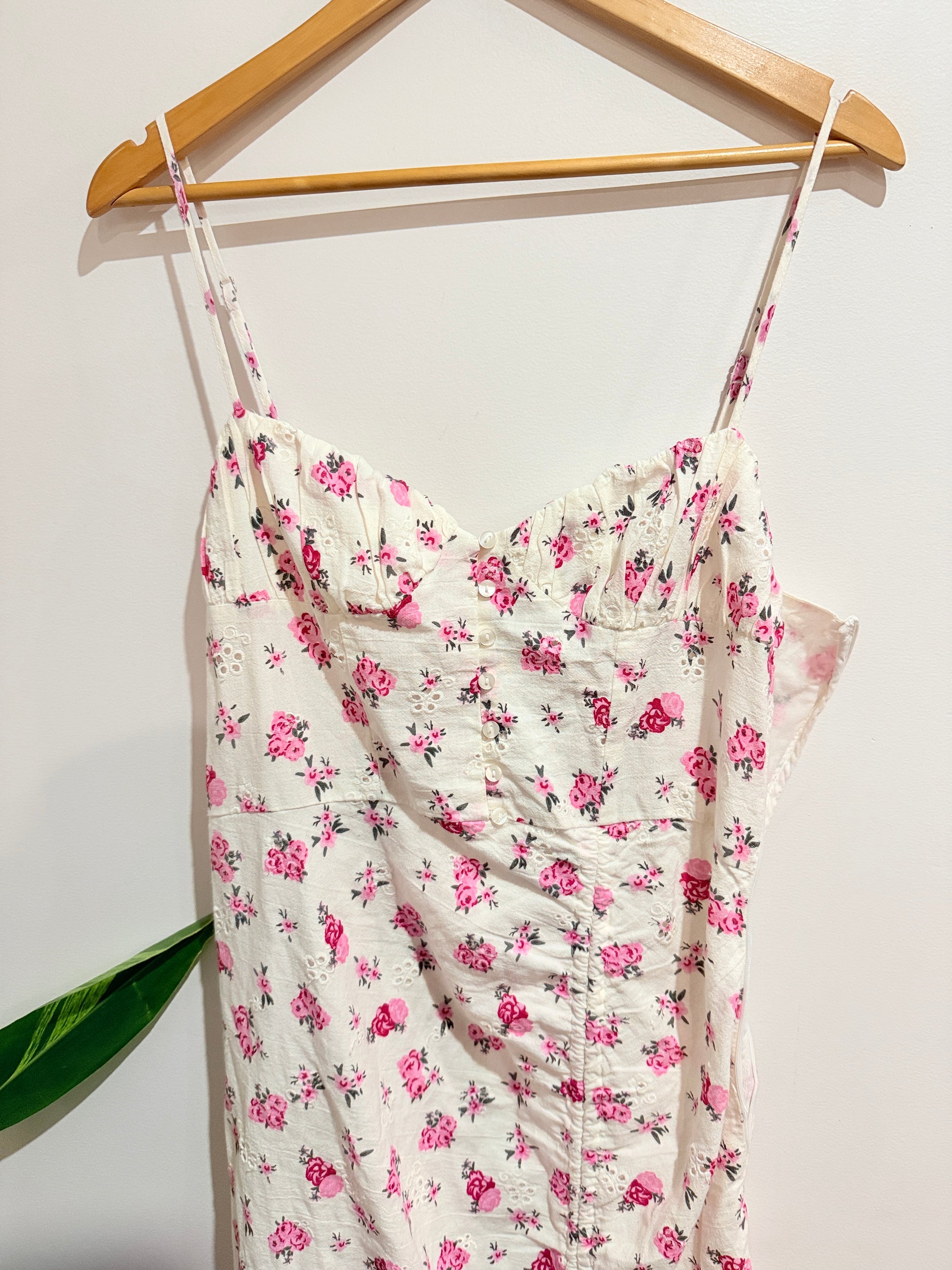Zara Floral Midi Dress Size L